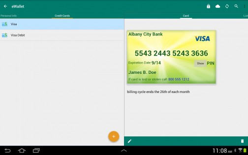 eWallet Viewer for Android 7.4.0.194. Скриншот 2