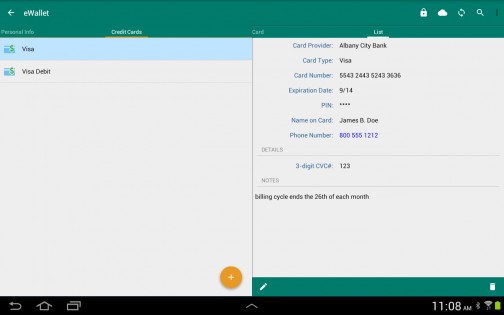 eWallet Viewer for Android 7.4.0.194. Скриншот 3