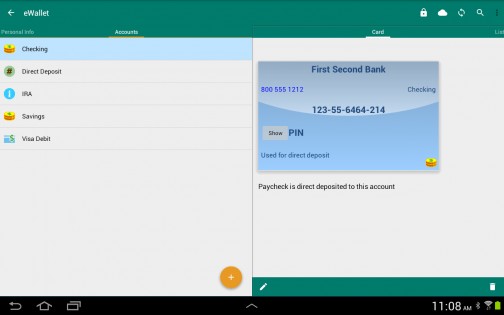 eWallet Viewer for Android 7.4.0.194. Скриншот 6