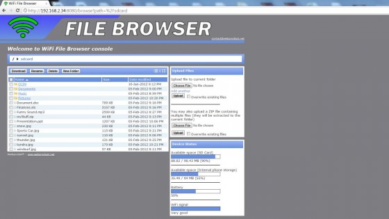 WiFi File Browser 2.0.18. Скриншот 6