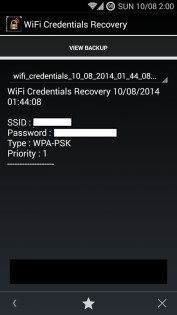 WiFi Credentials Recovery 20140820. Скриншот 2