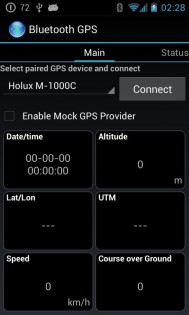 Bluetooth GPS 1.3.7. Скриншот 1