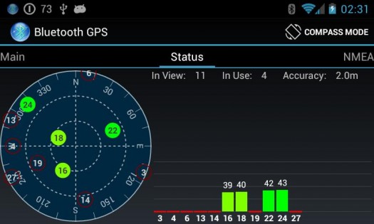 Bluetooth GPS 1.3.7. Скриншот 5