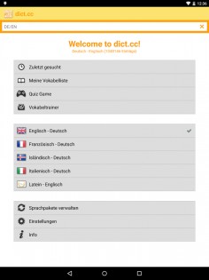 dict.cc 13.0.5. Скриншот 1