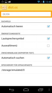 dict.cc 13.0.5. Скриншот 13