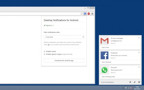 Desktop Notifications 2.6.3. Скриншот 1