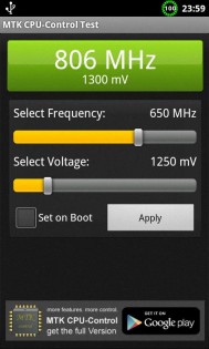 MTK CPU-Control test 1.2. Скриншот 1