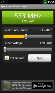 MTK CPU-Control test 1.2. Скриншот 2