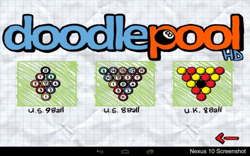 Doodle Pool HD 1.7. Скриншот 1