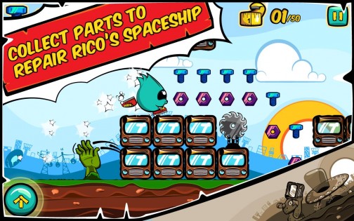 Running Rico: Alien vs Zombies 1.1.0. Скриншот 3
