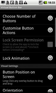 Virtual Button Bar 2.9.4. Скриншот 2