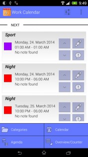 Work Calendar Lite 4.0.22. Скриншот 1