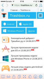iCab Mobile (Web Browser). Скриншот 1