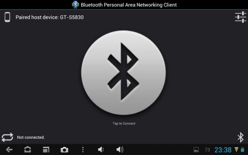 Bluetooth pan не подключен