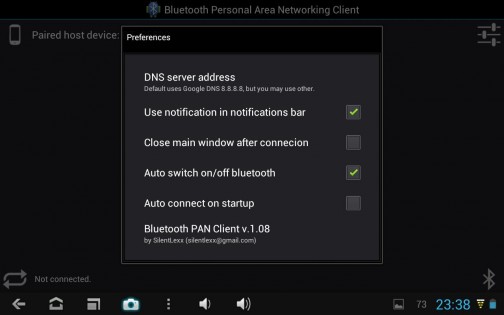 Bluetooth PAN 1.14. Скриншот 3