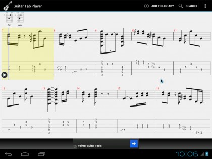 Guitar Tab Player 2.3.19. Скриншот 2