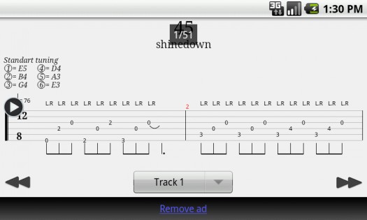 Guitar Tab Player 2.3.19. Скриншот 7