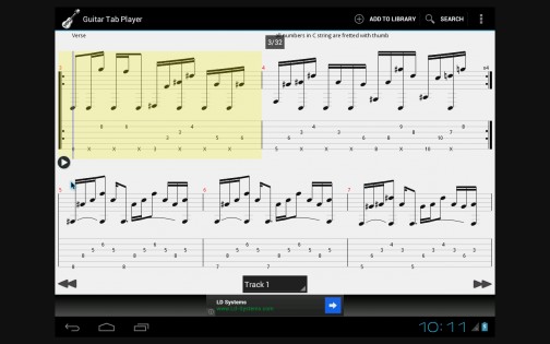Guitar Tab Player 2.3.19. Скриншот 9
