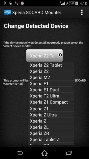 Xperia SDCARD Mounter 6.0. Скриншот 2