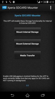 Xperia SDCARD Mounter 6.0. Скриншот 3