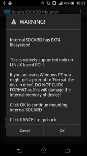 Xperia SDCARD Mounter 6.0. Скриншот 5