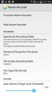 MAVEN recorder 2.0.3. Скриншот 5