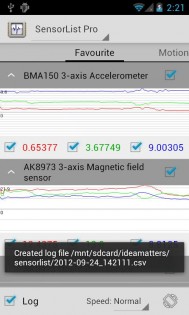 Sensor List 4.0.1. Скриншот 7