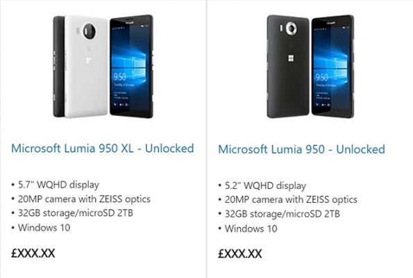 Новые Lumia 950 и Lumia 950 XL появились в онлайн-магазине Microsoft