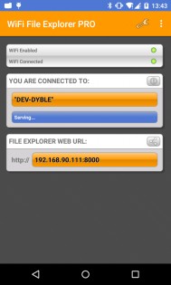 WiFi File Explorer 1.13.3. Скриншот 1