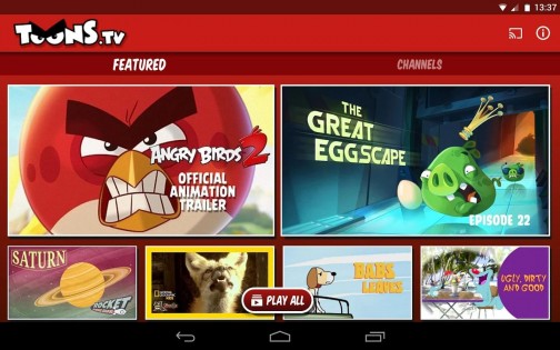 ToonsTV: Angry Birds video app 2.5.1. Скриншот 1