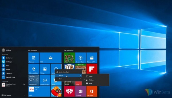 В сеть попала новая сборка Windows 10 с улучшенным меню «Пуск»