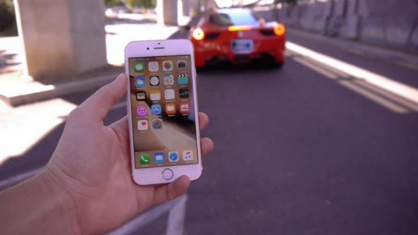 Новый iPhone 6S попал под колеса Ferrari