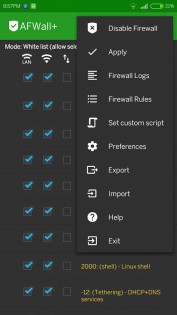 AFWall+ (Android Firewall +) 3.6.1. Скриншот 4