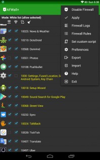 AFWall+ (Android Firewall +) 3.6.1. Скриншот 9