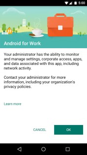 Android for Work App 2.0.2. Скриншот 1