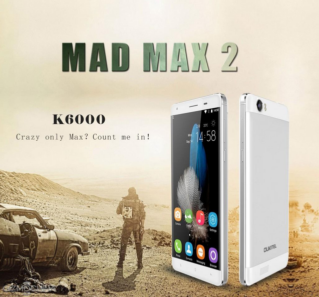 Oukitel K6000 — смартфон с батареей на 6000 мАч и функцией быстрой зарядки