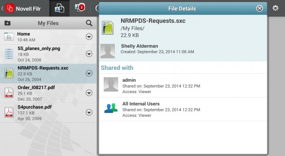 Micro Focus Filr 25.1.1.776. Скриншот 17
