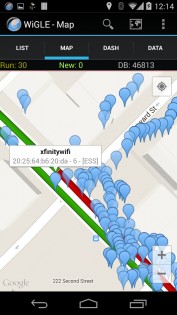 WiGLE исследование WiFi сетей 2.88. Скриншот 3
