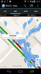 WiGLE исследование WiFi сетей 2.90. Скриншот 3