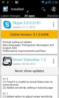 Changelog Droid 3.7.4. Скриншот 2