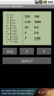 beeCam Light Meter 1.2. Скриншот 1