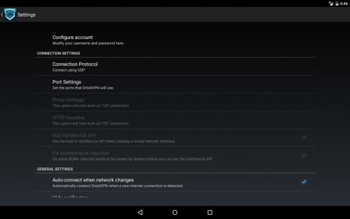 DroidVPN 3.0.5.3. Скриншот 6