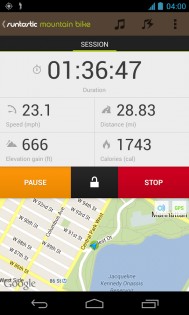 Runtastic Mountain Bike GPS 3.6.2. Скриншот 1