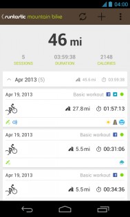 Runtastic Mountain Bike GPS 3.6.2. Скриншот 2