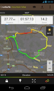 Runtastic Mountain Bike GPS 3.6.2. Скриншот 4