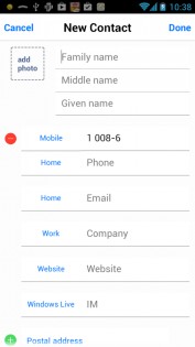 iOS 7 Contact / Dialer 1.4. Скриншот 4