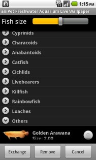aniPet Freshwater Aquarium (free) Live Wallpaper 2.4.9. Скриншот 4