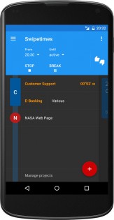 Swipetimes – трекер рабочего времени 20.5.2. Скриншот 2