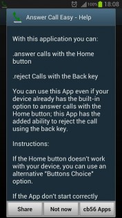 Answer Call Easy 1.6. Скриншот 4