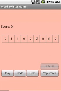 Слово Twister игры 2.1.3. Скриншот 1